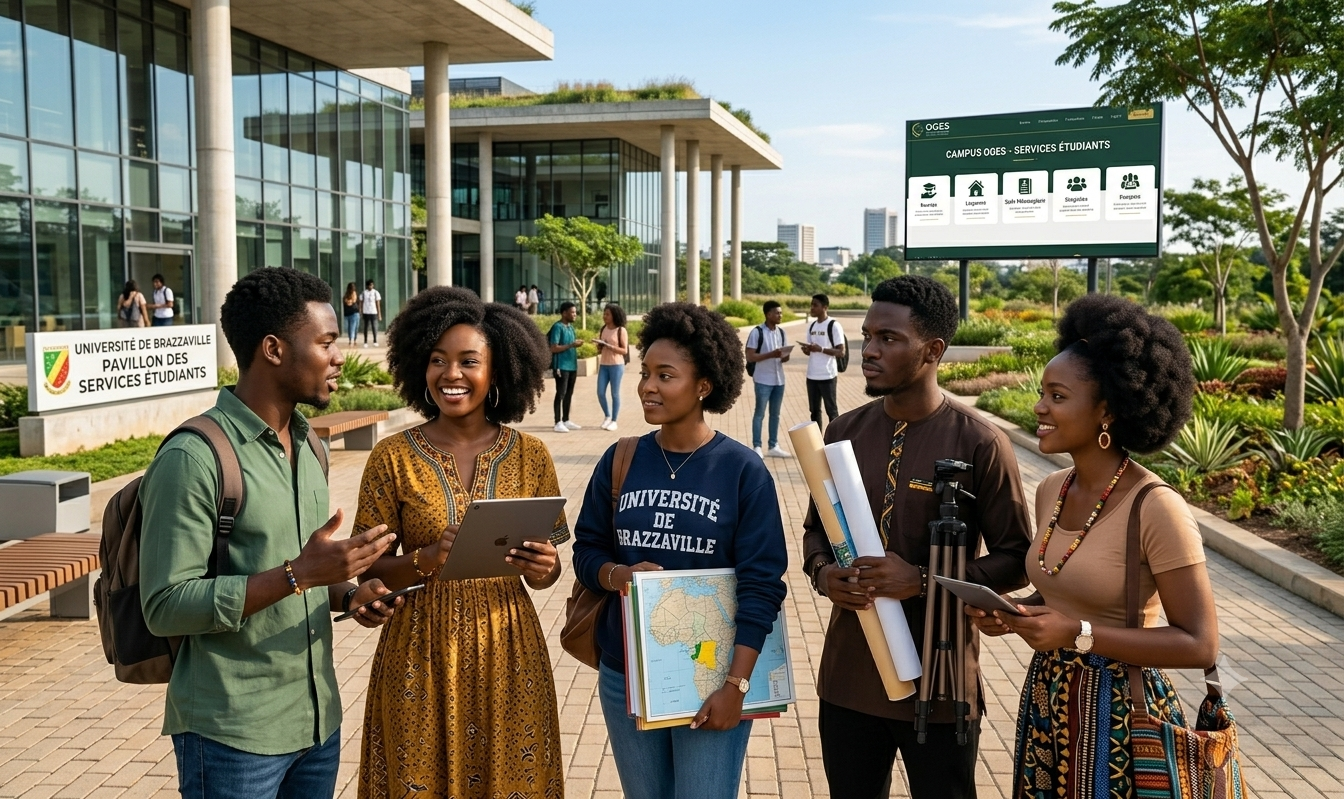 Étudiants congolais au Pavillon des Services Étudiants